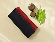 Sadaa . सदा ✡ Begampuri Woven Border - Black Pure Cotton Saree