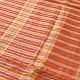 handloom pure cotton saree with peach and orange sunset striped pattern woven gold zari border and handcrafted pink and orange tassels