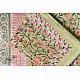 shop Sanganeri Hand block Printed Double Bedsheet  with Pillow Covers- Light Green