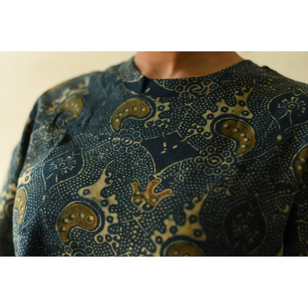 buy ajrakh hand block printed Crop Top