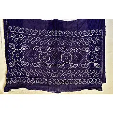 Malvika . मालविका ● Cotton Tie & Dyed Bandhani Saree ● Purple & White