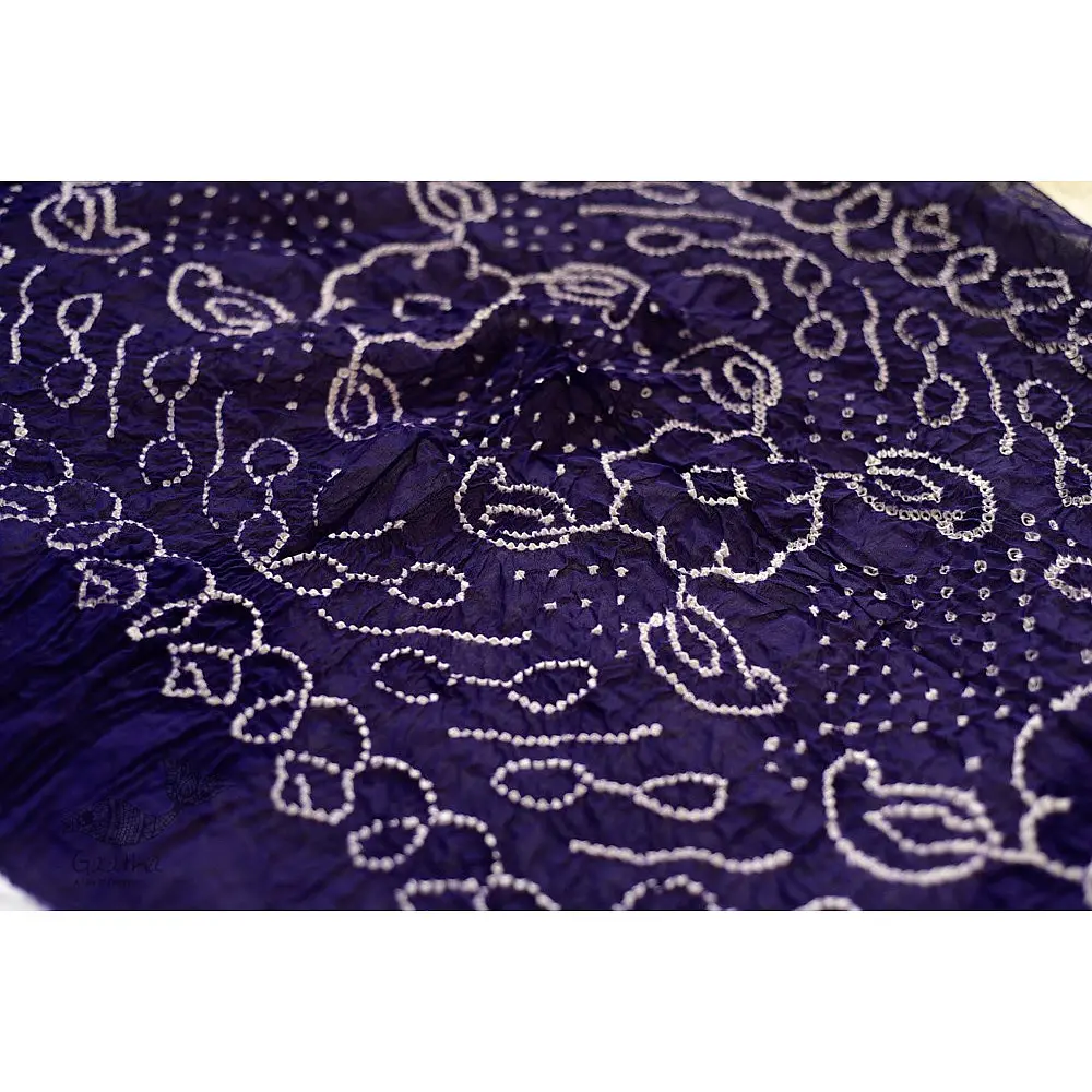 latest collection of cotton bandhni Blue-Peach sarees