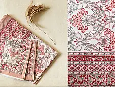 Landscapes Under My Roof ✿ Sanganeri Double Bedsheet  with Pillow Covers 