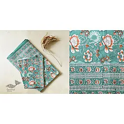 Landscapes Under My Roof ✿ Sanganeri Hand block Printed Double Bedsheet  with Pillow Covers- Green