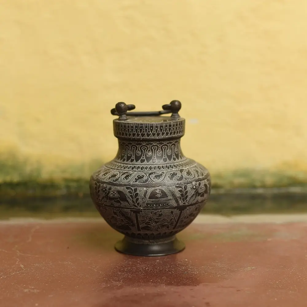 Shop handcarved Nandi and Shiva Brass Gangajali  