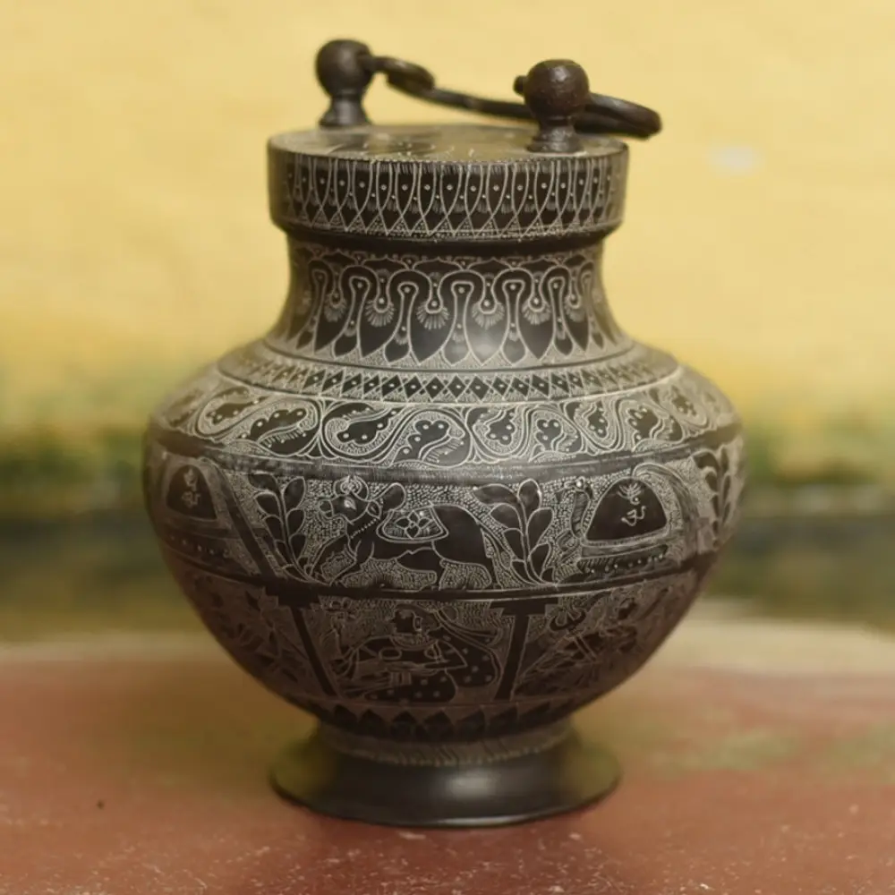 Shop handcarved Nandi and Shiva Brass Gangajali  