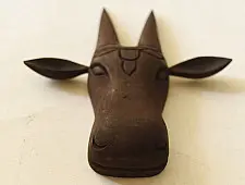 Handmade Wooden Mask ~ Nandi ( Brown )