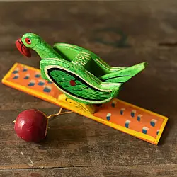 Handmade Wooden Scroll Toy - Parrot 