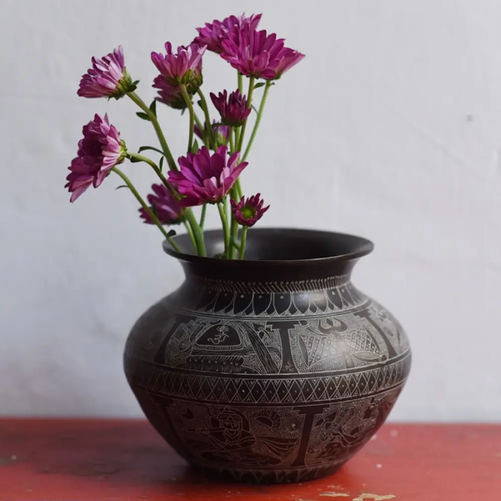 Online Hand-Carved Brass Kalash from Khajuraho  