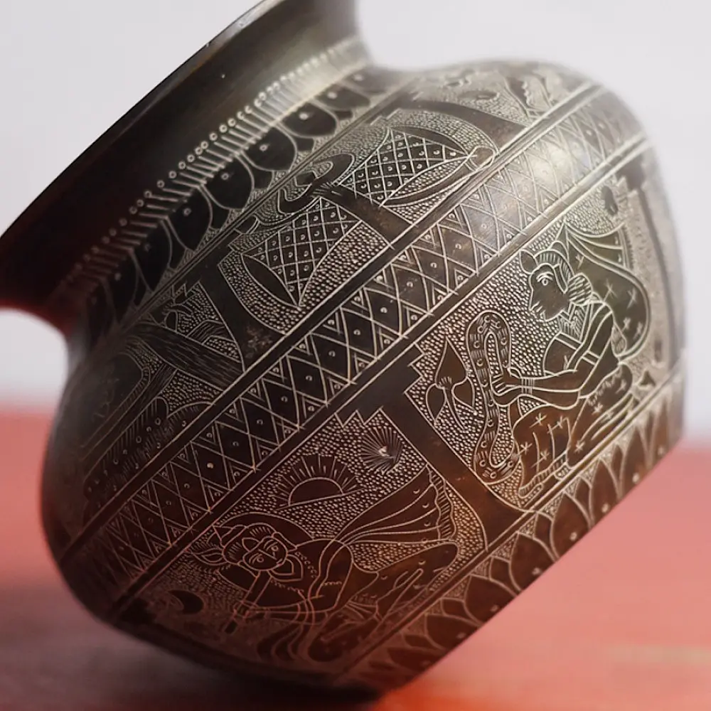 Online Hand-Carved Brass Kalash from Khajuraho  
