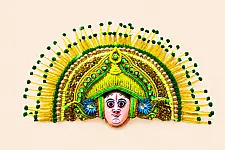 Mukhauta . मुखौटा : Handmade Wall Hanging Chhau Mask - Shakti