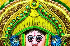 Mukhauta . मुखौटा : Handmade Wall Hanging Chhau Mask - Shakti