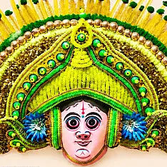 Mukhauta . मुखौटा : Handmade Wall Hanging Chhau Mask - Shakti