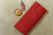 Handlom Cotton Saree | IKAT Pallu ( Brick Red )