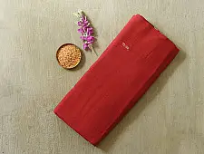Handlom Cotton Saree | IKAT Pallu ( Brick Red )