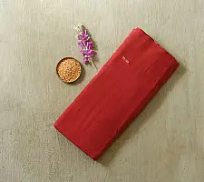 Handlom Cotton Saree | IKAT Pallu ( Brick Red )