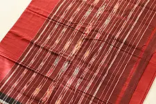 Handlom Cotton Saree | IKAT Pallu ( Brick Red )