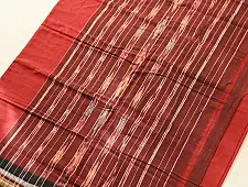 Handlom Cotton Saree | IKAT Pallu ( Brick Red )