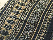 Sunday Afternoon ☕ Indigo Dabu Printed Cotton Saree