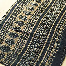 Sunday Afternoon ☕ Indigo Dabu Printed Cotton Saree