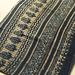 Sunday Afternoon ☕ Indigo Dabu Printed Cotton Saree