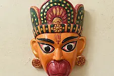 Handmade Wooden Hanging Hanuman Mask