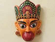 Handmade Wooden Hanging Hanuman Mask