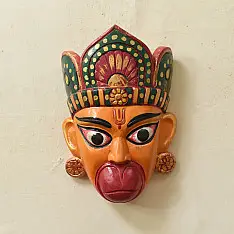 Handmade Wooden Hanging Hanuman Mask