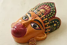 Handmade Wooden Hanging Hanuman Mask