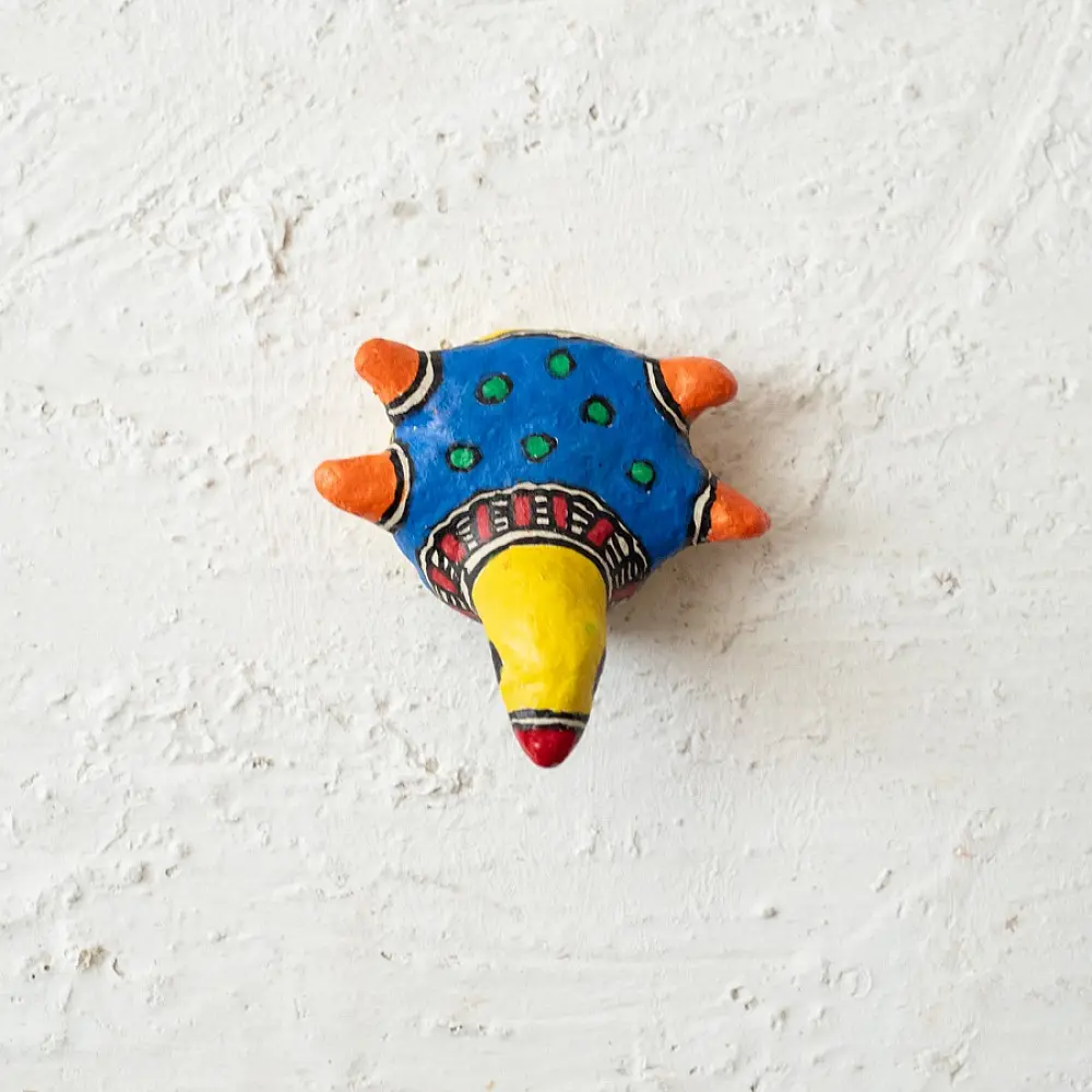 shop Madhubani Hand Painted Paper Mache ~  Turtle small