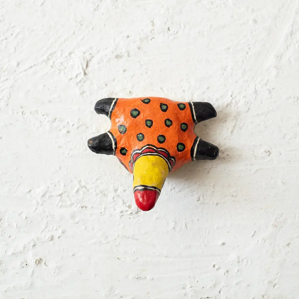 shop Madhubani Hand Painted Paper Mache ~  Turtle small