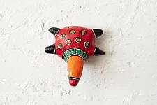 Madhuban . मधुबन ❁ Madhubani Hand Painted Paper Mache ~ Turtle Small (Three Options)