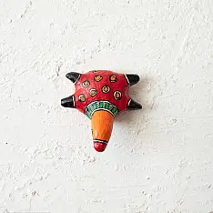 Madhuban . मधुबन ❁ Madhubani Hand Painted Paper Mache ~ Turtle Small (Three Options)