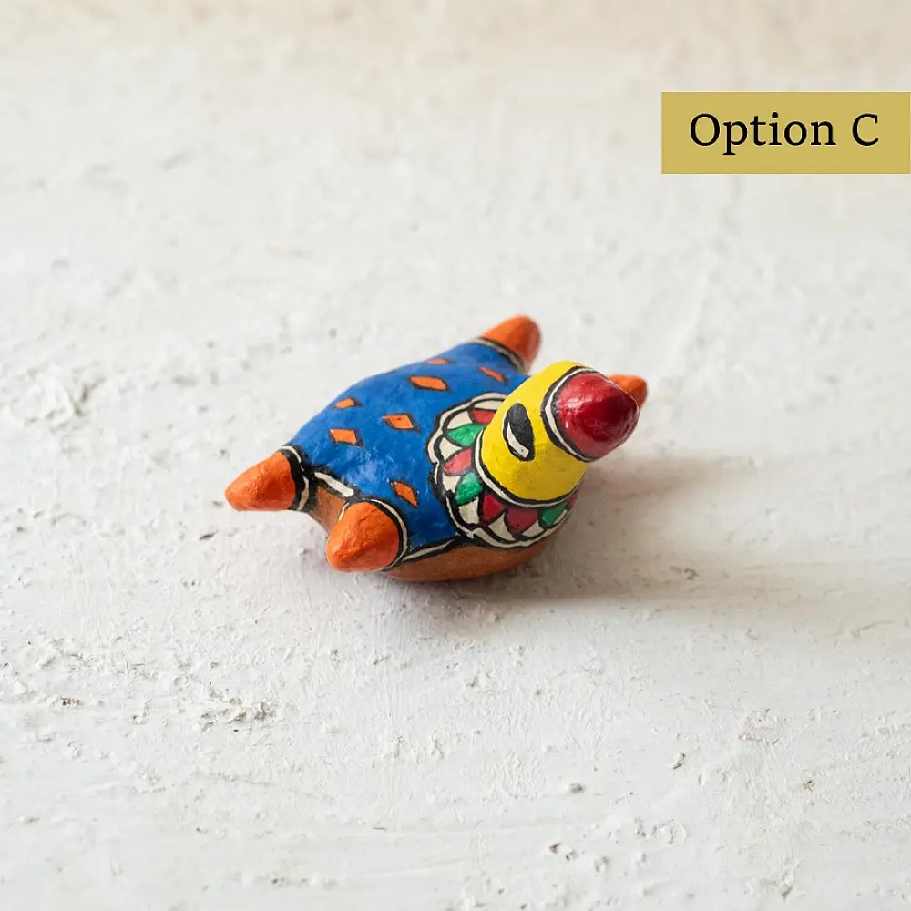 shop Madhubani Hand Painted Paper Mache ~  Turtle small