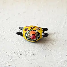 Madhuban . मधुबन ❁ Madhubani Hand Painted Paper Mache ~ Turtle - S (Three Options)