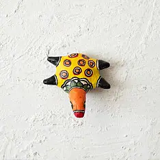 Madhuban . मधुबन ❁ Madhubani Hand Painted Paper Mache ~ Turtle - S (Three Options)