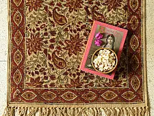 A finite infinity ❧ Kalamkari Natural Color Dhurrie - Size 2 x 4 Feet