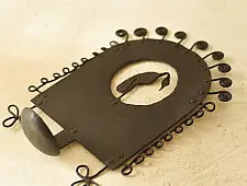 Ahou | Wrought Iron ~ Tribal Design Candle Holder