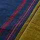 handloom begampuri pure cotton saree in navy blue with mustard yellow and maroon woven temple borders