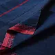 handloom begampuri pure cotton saree in navy blue with mustard yellow and maroon woven temple borders