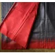 shop Handwoven Pure Tussar Silk Saree - Black With Red Border