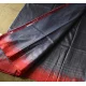 shop Handwoven Pure Tussar Silk Saree - Black With Red Border