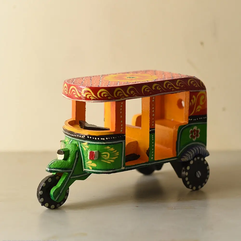 Shop Handmade Wooden toy - Auto Rickshaw