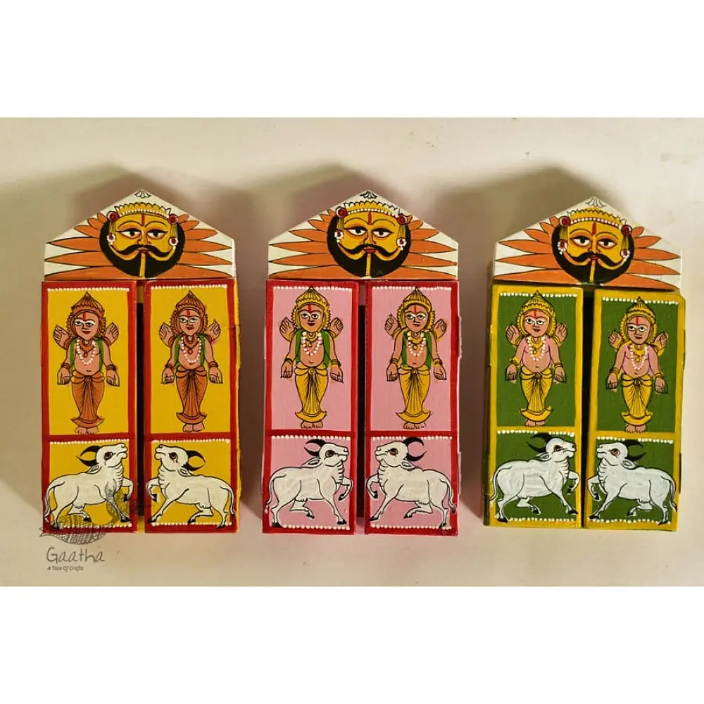 कथनिक ☀ Kaavad a Wooden Shrine - Bal Krishna { Single piece } ~ 3