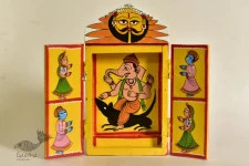 Kathanik . कथनिक ☀ Kaavad a Wooden Shrine - Ganesh &  Mushak { Single piece } ~ 7