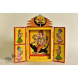Kathanik . कथनिक ☀ Kaavad a Wooden Shrine - Ganesh &  Mushak { Single piece } ~ 7