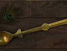 Ahar ✽ Brass ~ Kitchen Decor Wall Hanging Spoon (22" x 3.3" x 1" ) - A