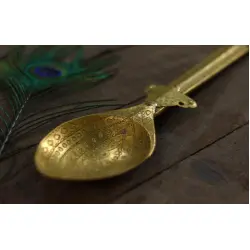 Ahar ✽ Brass ~ Kitchen Decor Wall Hanging Spoon (27" x 3.3" x 1") - B