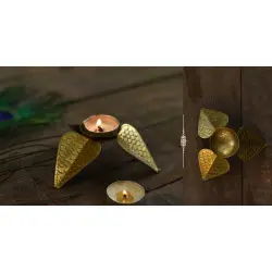 Ahar ✽ Handmade Brass ~ Candle Stand / Diya (Single Piece) ✽ 21