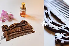 A Garden To Keep | Hand carved Wooden comb 